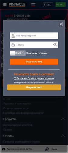 Вход в личный кабинет Pinnacle